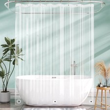 70x72 Inch Shower Curtain Liner, RV Clear Shower Curtain Liner, Waterproof Pl...