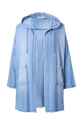 Angel of Style Damen große Größen Jacke softe Jeansoptik Kapuze