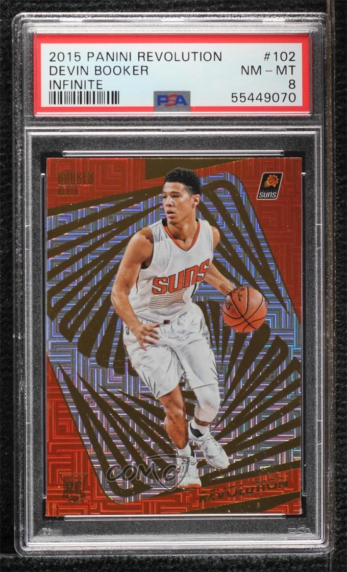 2015 Panini Revolution Rookies Infinite Devin Booker #102 PSA 8 Rookie RC 0e5c