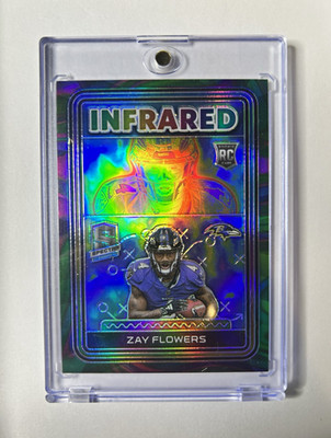 Panini Spectra 2023 Zay Flowers Rookie Infrared 4/4 Jersey Match #I-ZF Ravens