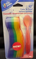 THE FIRST YEARS TAKE & TOSS 12 INFANT SPOONS. NEW! 9 Months+. FREE SHIPPING!    