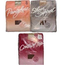 Vintage Osco Pantyhose Beige Med/Tall Lot Of 3. Made In USA .