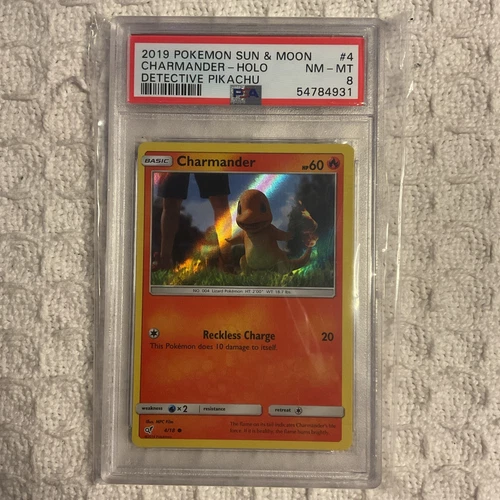 2019 Pokémon #4 Charmander Foil Holo PSA 8 Pop 1 Only 3 Higher