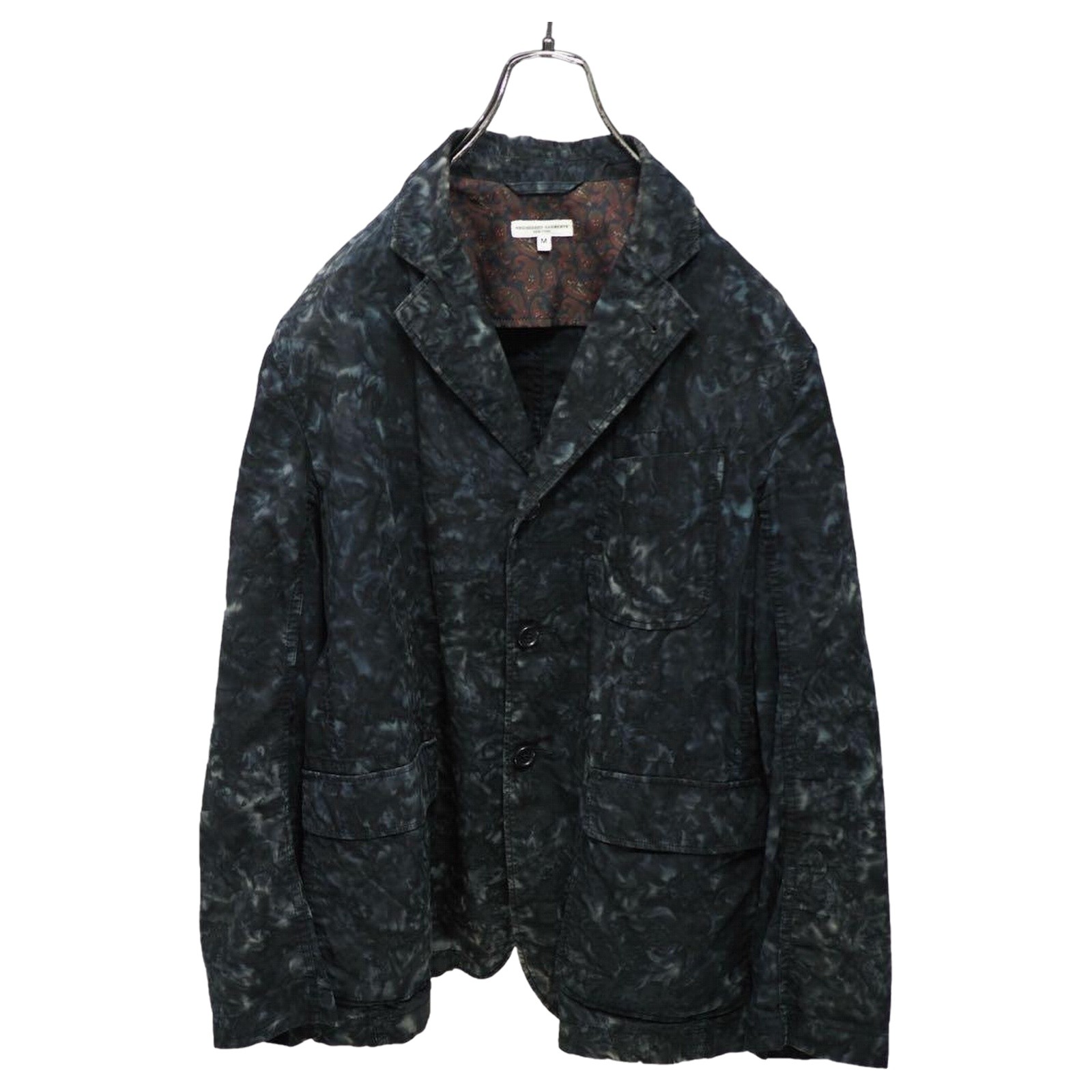 Engineered Garments Baker Jacket M Batik Print Bl… - image 1