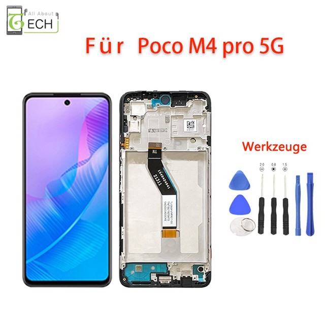 Für Xiaomi Redmi Poco M4 Pro 5G 21091116AG LCD Display mit Rahmen Bildschirm