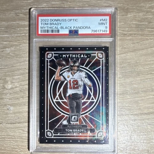 2022 Panini Donruss Optic Mythical Tom Brady Black Pandora #M-2 /25 PSA 9