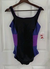 NWT Lands' End Womens Scoop Neck Soft Cup Tugless 1 Piece Swimsuit 10 Mast