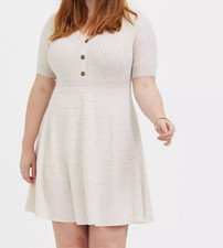 TORRID MINI SWEATER BUTTON FRONT SKATER DRESS PLUS SIZE 2, 2X, 18-20