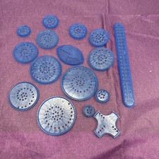 Kenner 1982 Spirograph Blue Replacement Wheels 24, 30, 32, 40, 45, 48, 52, 56  