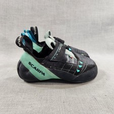 Scarpa Instinct VS Rock Climbing Shoes Womens Size 6.5 Black Green Straps