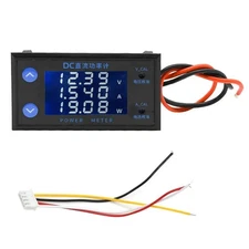 DC 812V Power Meter Voltmeter 4 Digit Digital Current Tester with Backlight