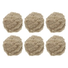 35yds Faux Fur Yarn, 6 Skeins 50g 0.6"OD Fuzzy Yarn Fluffy Yarn, Light Brown