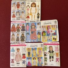 Lot Of 8 Doll Clothes Patterns NEW