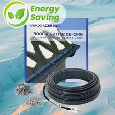 MAXKOSKO Roof Gutter De-Icing Heating Cable Kit