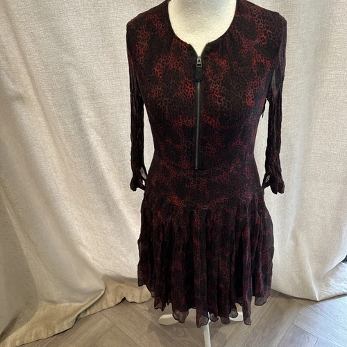 Abito donna Burberry Brit in seta aderente e svasato taglia UK10 1 di soli 10 prodotto raro