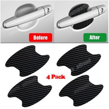 Carbon Fiber Look Car Door Handle Protector Film Anti-scratch Stickers Universal