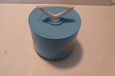 Disk-Go-Case 45 RPM Record Carrier Teal/Blue W/ Records 50's 60 full case