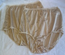 Underscore nylon Panties Full Brief 2 pair size 7 JCPenney cotton gusset New