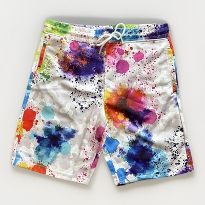 Men s Fresh Prints Of Bel Air Paint  Splash Shorts Size M Medium.
