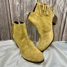 Boho Western Fringe Ankle Boots Rodeo Women’s Size 8.5