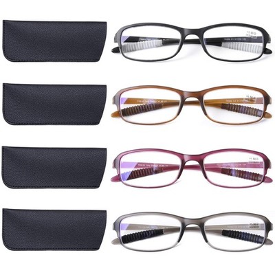 DOOViC 4 Pack Computer Reading Glasses Blue Light Blocking TR90 Sturdy Ultra ...