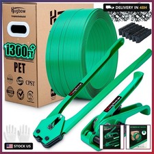 Banding Strapping Kit, Heavy Duty Pallet Packaging Kit with 1500lbs 5/8" x 1300