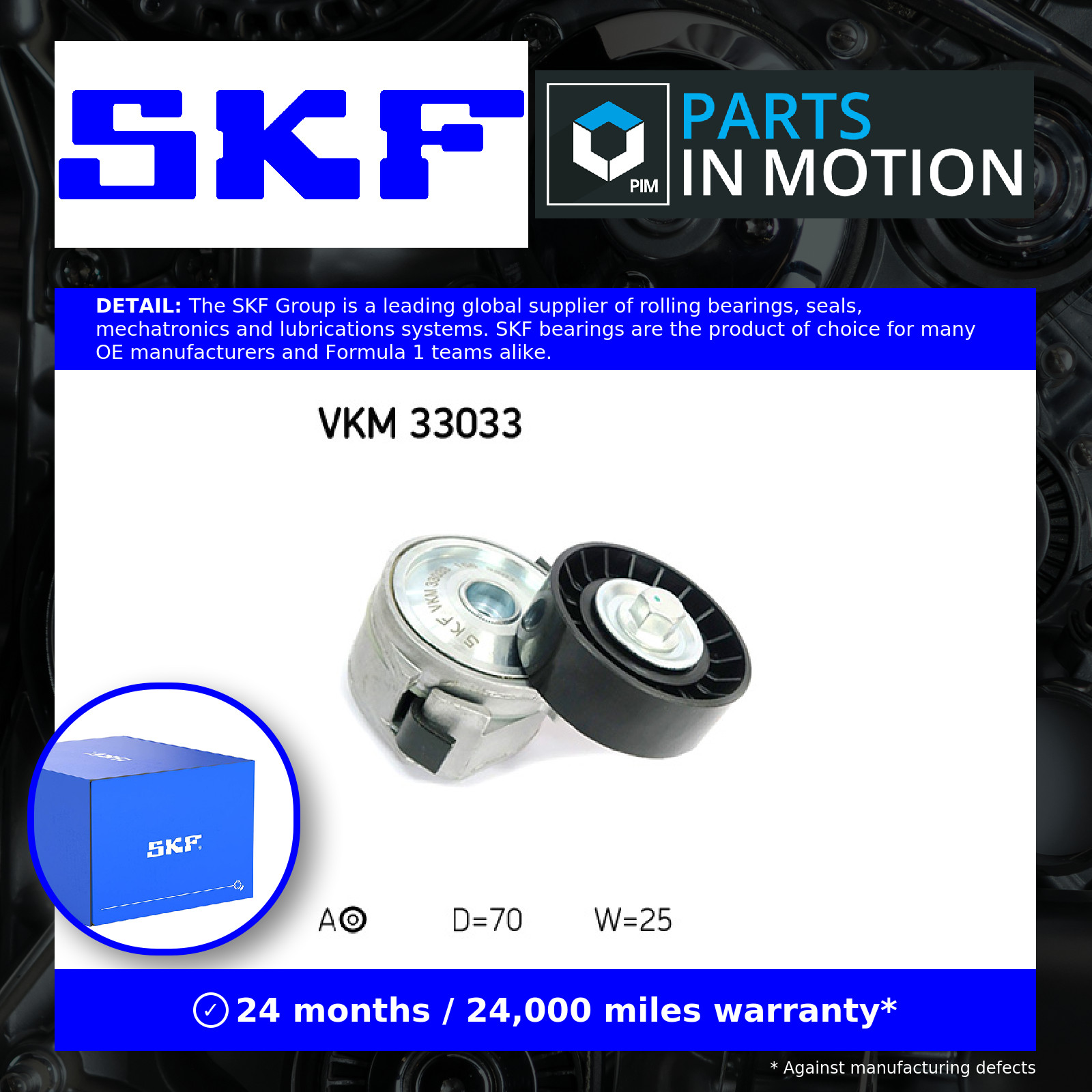 Fits SKF VKM 33033 Tensioner Pulley, v-ribbed - Image 6