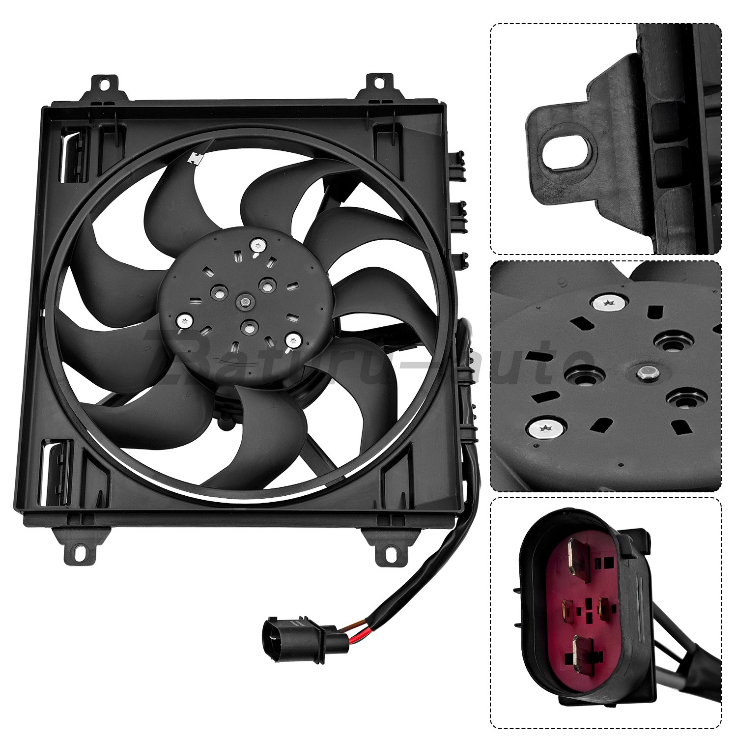 NEW For Audi R8 Lamborghini Huacan LP610 LP580 Radiator Cooling Fan #4S0121203B