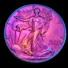 American Silver Eagle 1 Oz 2023 Monster Rainbow Toning Uncirculated $1
