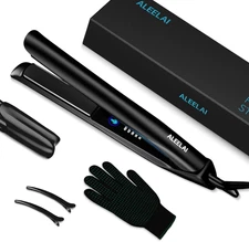 Flat Iron Hair Straightener and Curler 2 in 1 Plancha De Cabello with 3D Floatin