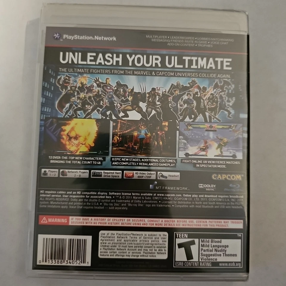 Ultimate Marvel vs. Capcom 3 PlayStation 3 PS3 Brand New Sealed - Image 2 of 2