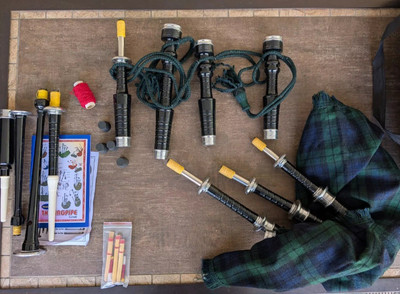 TC Bagpipes Beginner Full Set - Open Box - Complete with All Parts Included