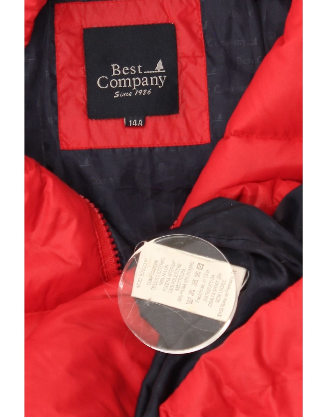 BEST COMPANY Boys Padded Jacket 13-14 Years Red Nylon BM01 image 6