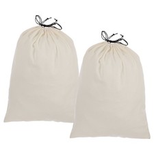 2Pack Dust Bags for Handbags, 15.8x19.7" Cotton Dust Cover Storage Bags, Beige