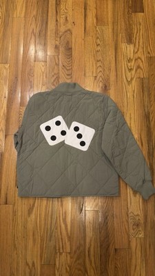 Stussy Dice Quilted Liner Jacket Size M Olive