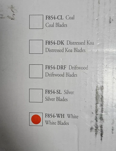 Minka-Aire F854-WH Wave 44" Ceiling Fan with Remote Control in White Finish NEW - Picture 2 of 2