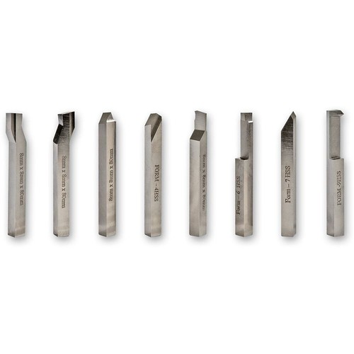 HSS Profile Tool Set Of 8 Pieces For Lathe Machine Size 10 x 10 x 80mm - Picture 3 of 3