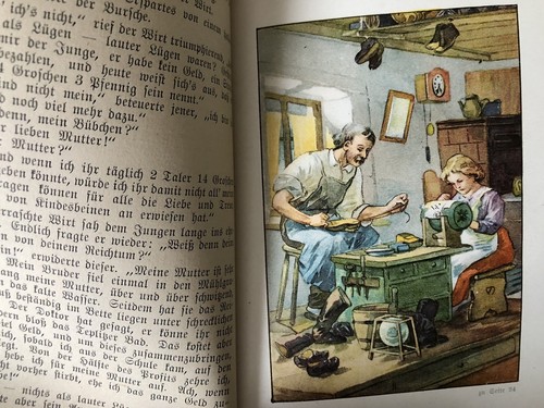 Antique GERMAN CHILDRENS BOOK Fourth Commandment Bible Obey Gustav NIERITZ HC - Picture 6 of 7