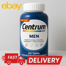 Centrum Multivitamin for Men D3, B + Antioxidants, Gluten Free, Non-Gmo 250 Ct