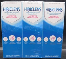 Lot Of 3 Hibiclens Antiseptic Skin Cleanser 4Fl Oz Ea Exp: 4/26 New & Sealed