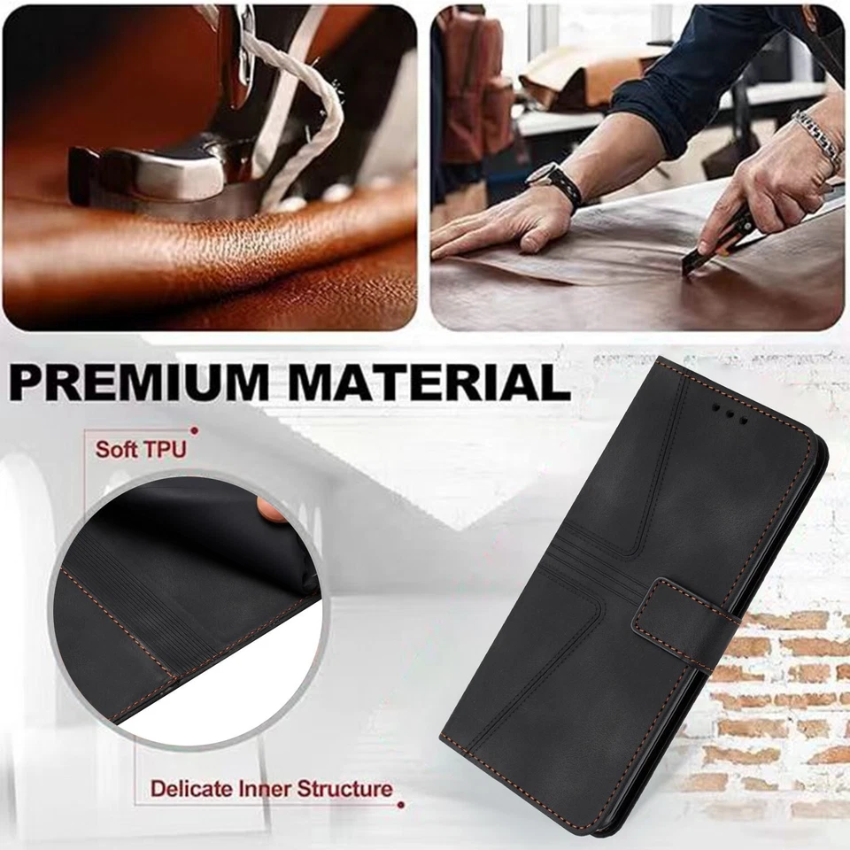 Luxury Leather Strap Wallet Stand Cover Case For 16 15 14 13 12 11 Pro Max 16E - Image 3 of 4