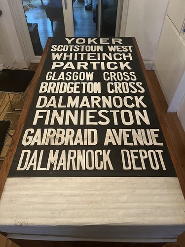 Glasgow Cross - Glasgow Dalmarnock Garage Bus Blind 35” - Scottish Gift - Picture 3 of 10