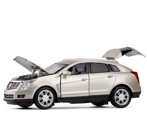 Modellino auto 1/32 Cadillac SRX fuoristrada SUV pressofuso con suoni e luci regalo bambino - Foto 7 di 15