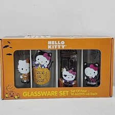 SANRIO HELLO KITTY Halloween 10oz Glassware Set Of Four Limited Edition   /407/