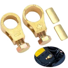 1 Pair Cable Clamp Battery Connection Clip Car Battery Pure Copper Terminal Wire