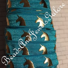 Unicorn foil foe unicorn elastic foe Metallic foil foe hair tie foe elastic- 5/8