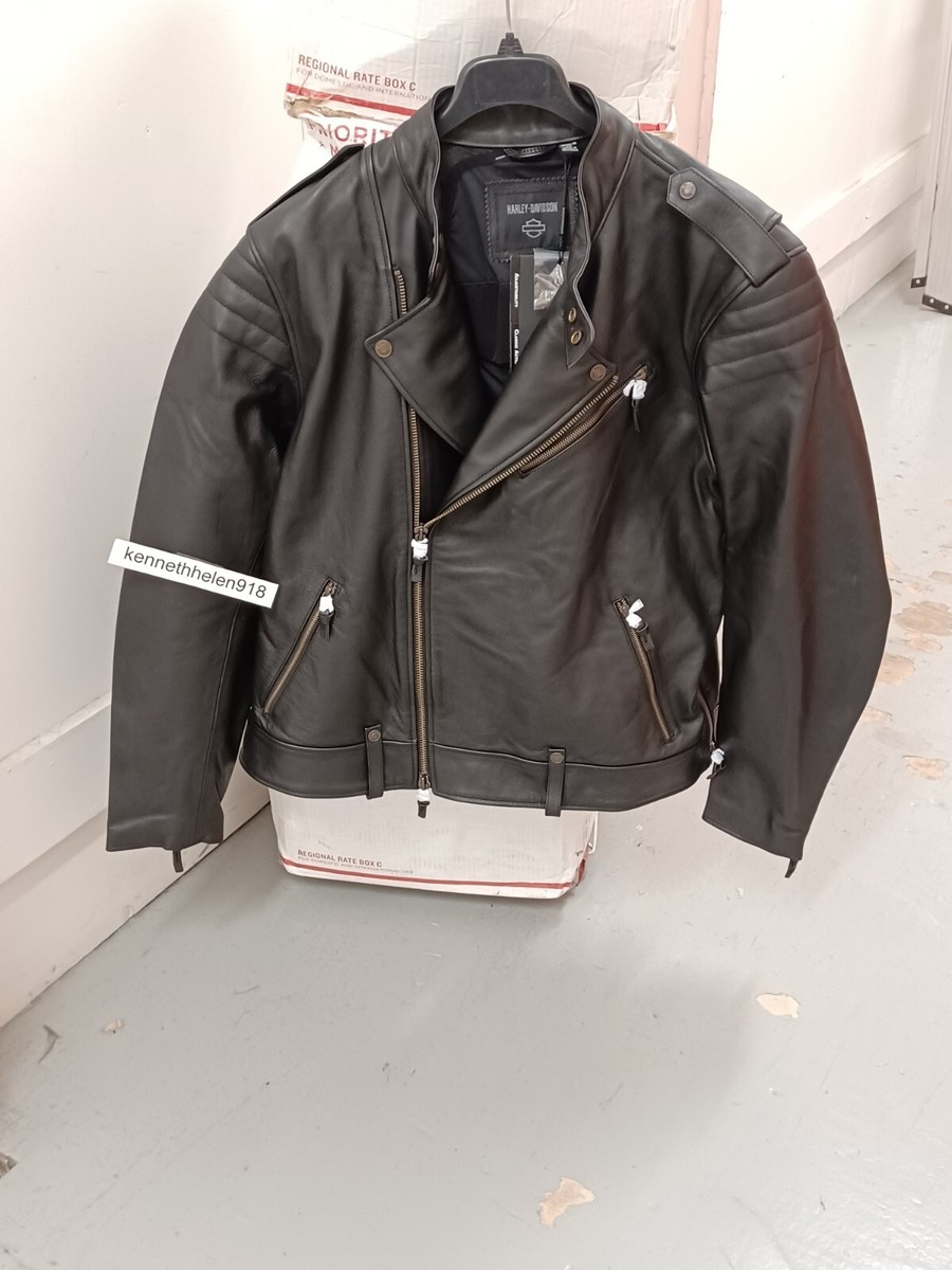 HARLEY DAVIDSON BIG SUR MIDWEIGHT LEATHER JACKET 98009-22VM BLACK