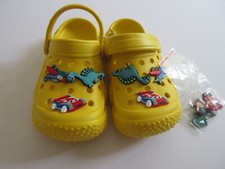 Casual Kids Youth Unisex Slip On Beach Clog Sandal Yellow Various Sizes New