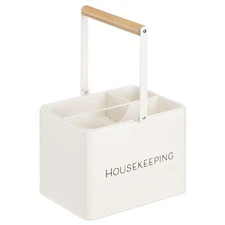 Cleaning Caddy With Handle Metal Cleaning Product Storage Organizer Box For Hous