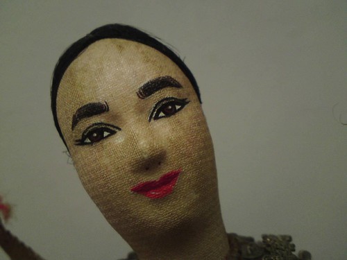 Antique cloth doll Siam Thailand Puppet Phra Ramayana Figure holding Royal bow - Picture 10 of 12